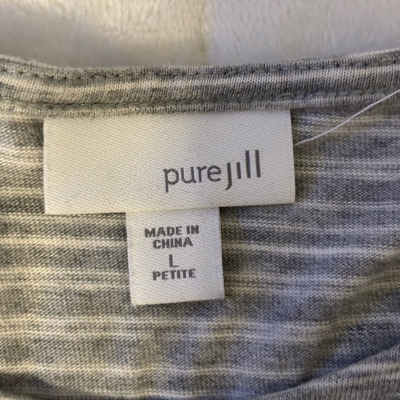 J. Jill Gray Striped Blouse - Picture 2 of 8